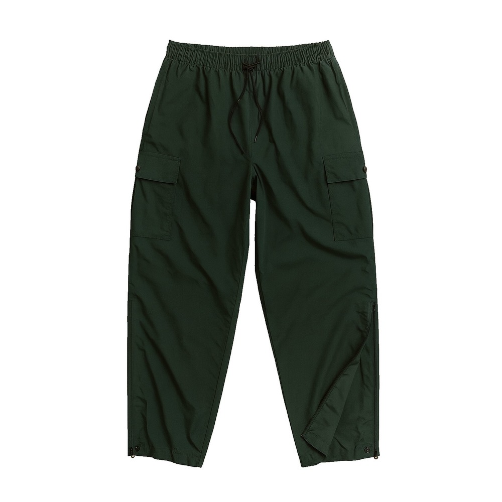 FIELD & STREAM Cargo Pants Men L Green Lined Nylon Outdoor Hiking Drawstring